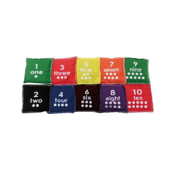 Number beanbags set of 10